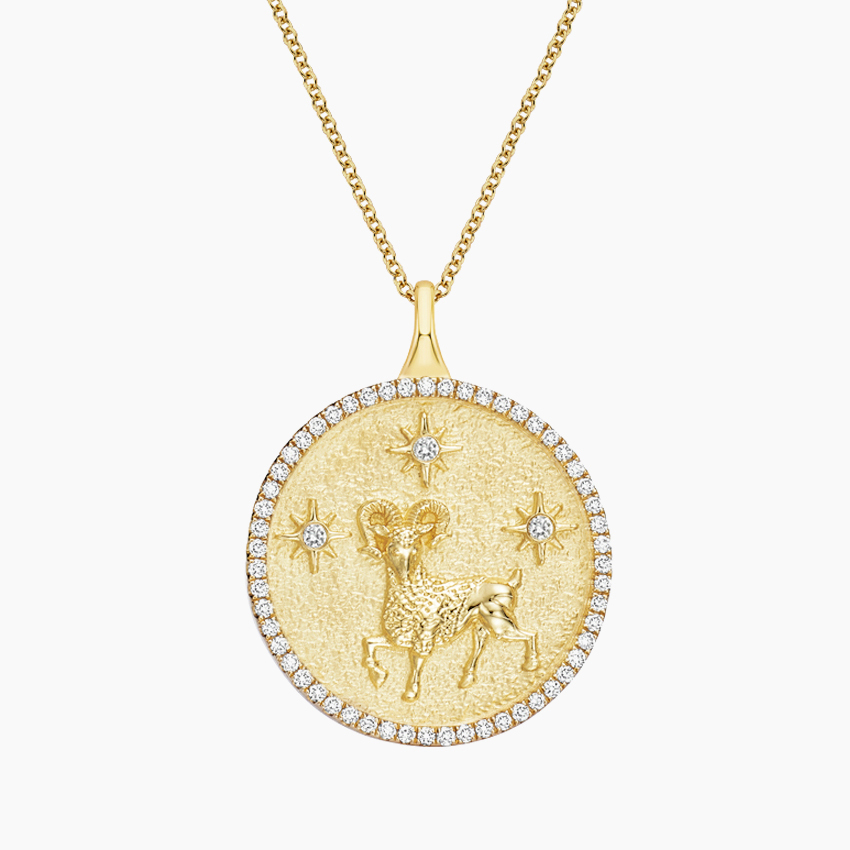 Luxe Aries Zodiac Pavé Pendant