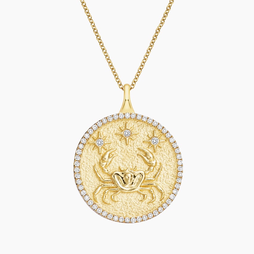 Luxe Cancer Zodiac Pavé Pendant