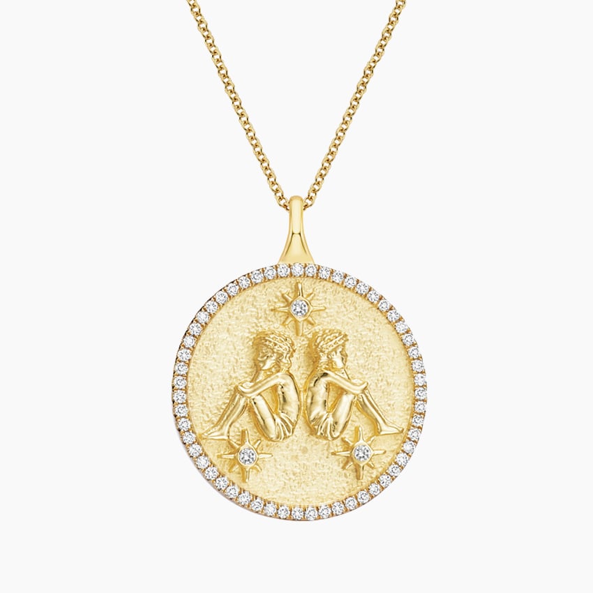 Luxe Gemini Zodiac Pavé Pendant