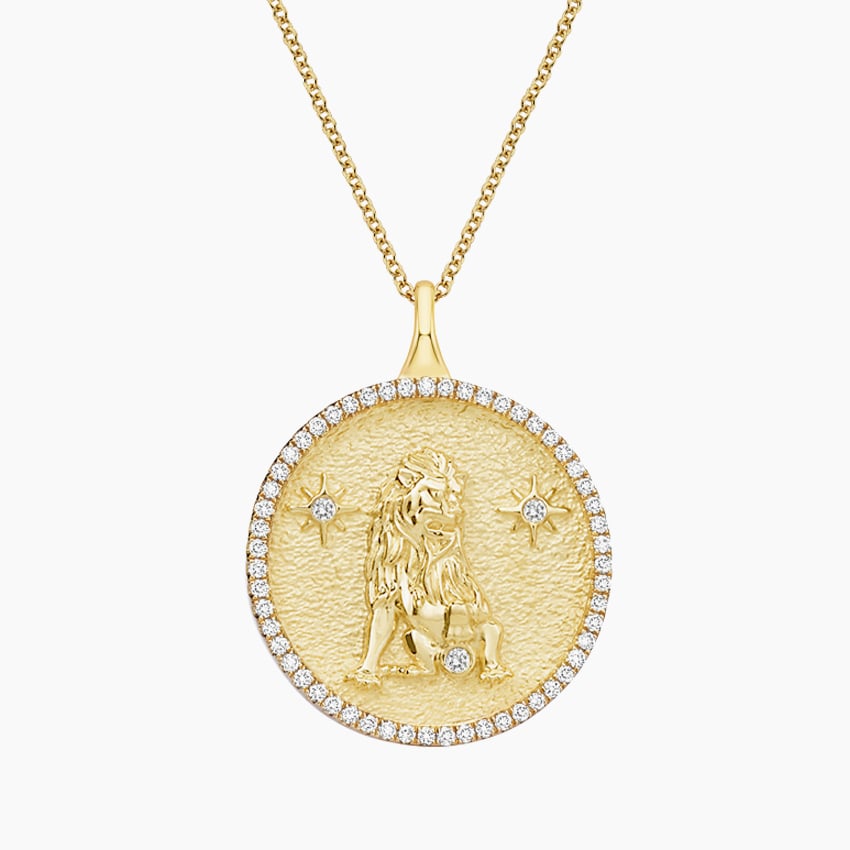 Luxe Leo Zodiac Pavé Pendant