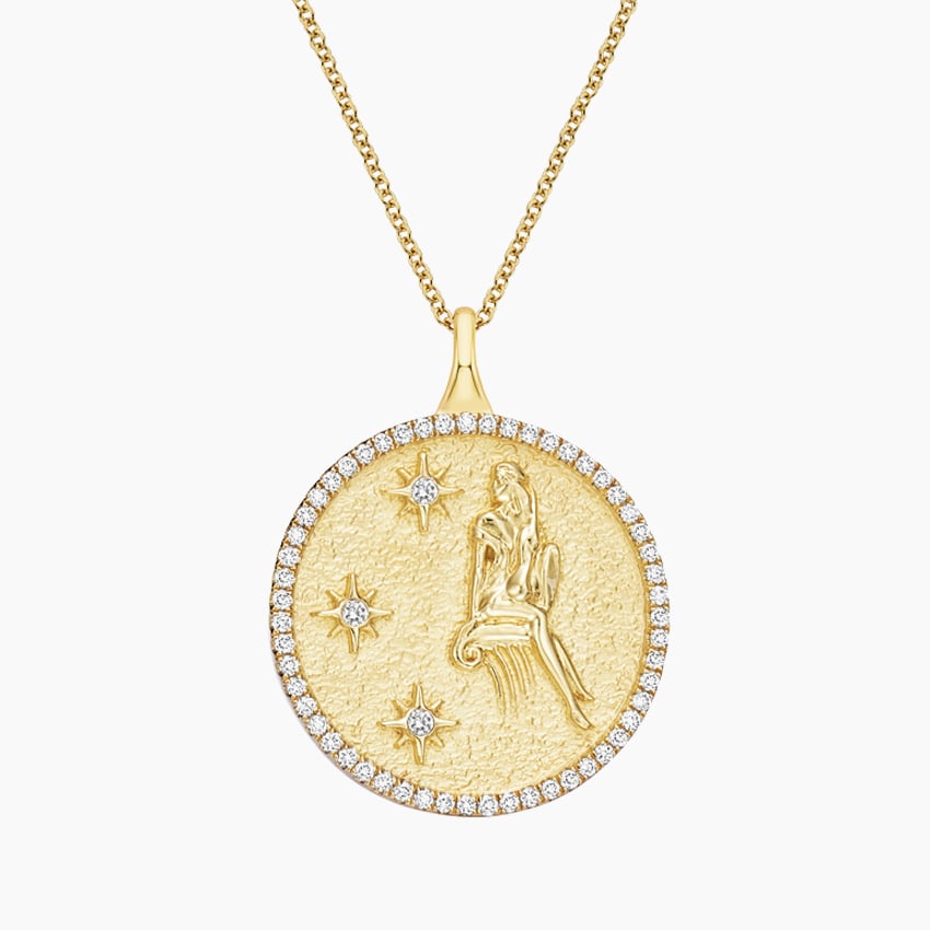 Luxe Virgo Zodiac Pavé Pendant