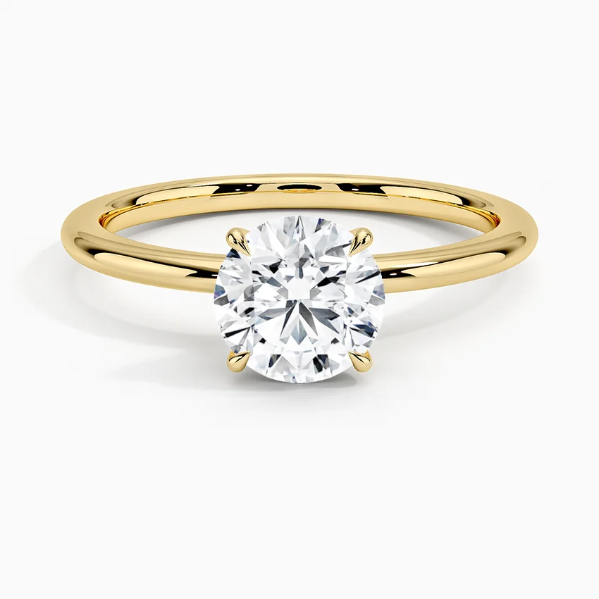 Petite Elodie 1.5mm Solitaire with 1ct Round Certified Lab Diamond