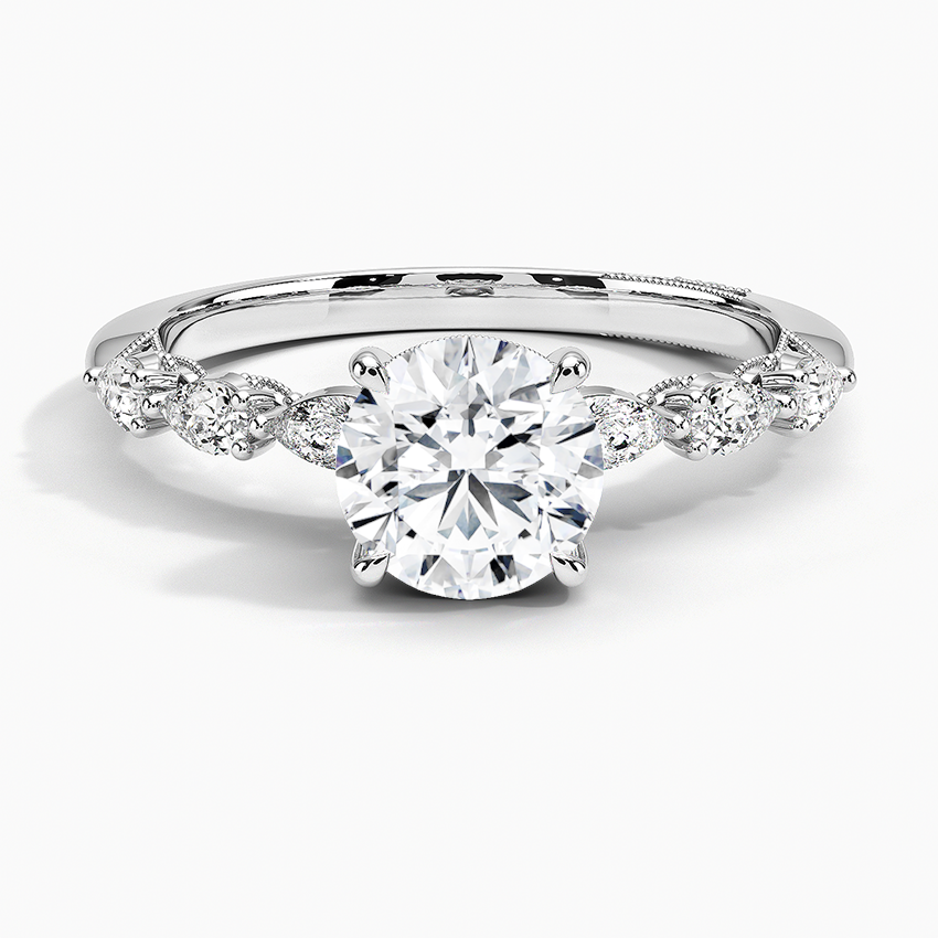 Tacori Sculpted Crescent Pear Diamond Ring