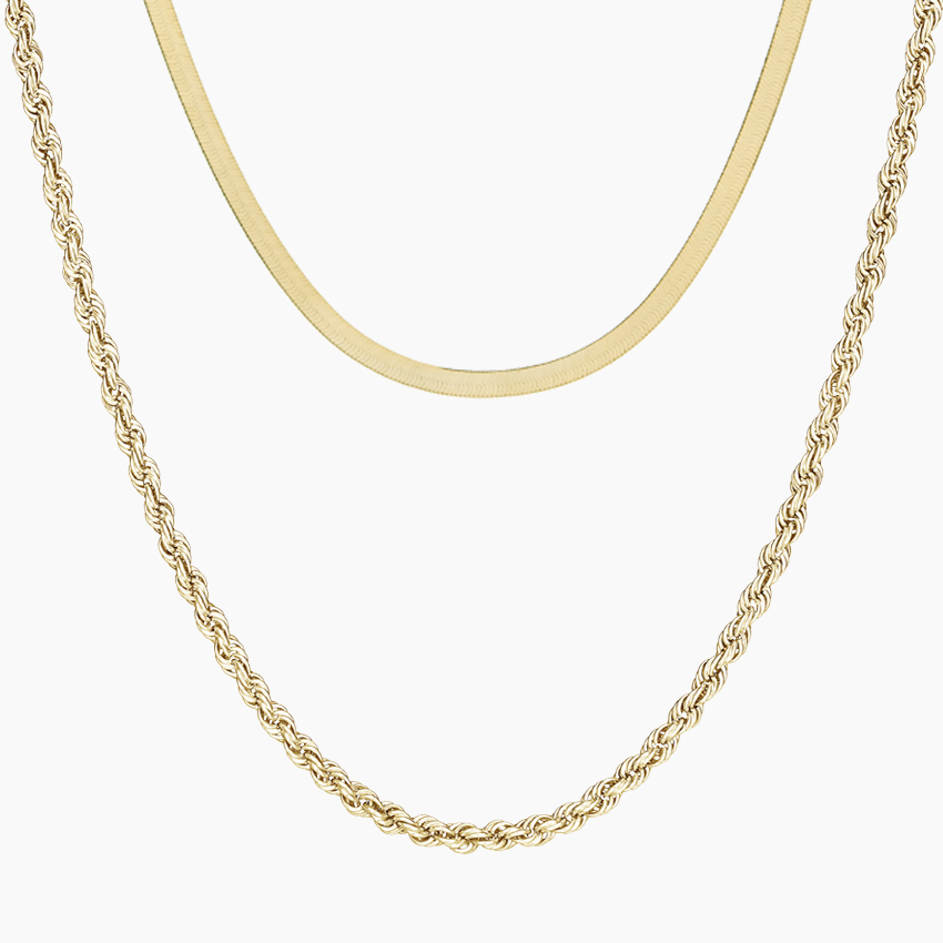 The Artist Herringbone and Rope Chain Set