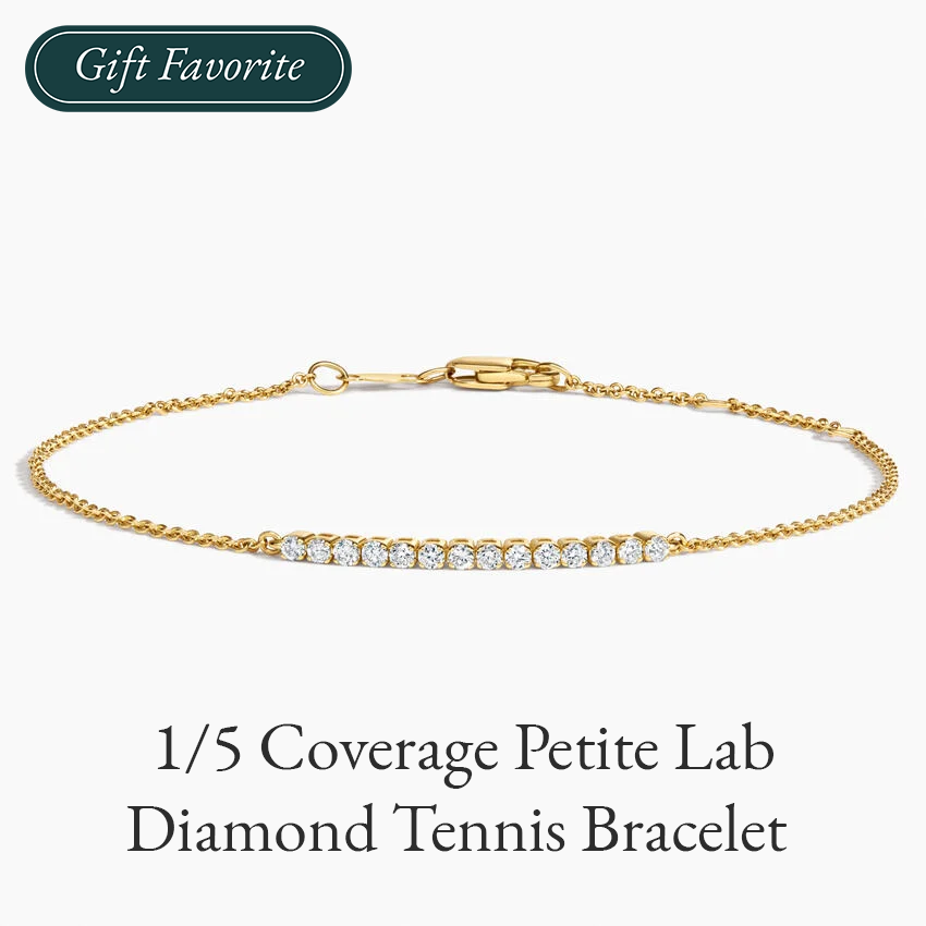 1/5 Coverage Petite Lab Diamond Tennis Bracelet 