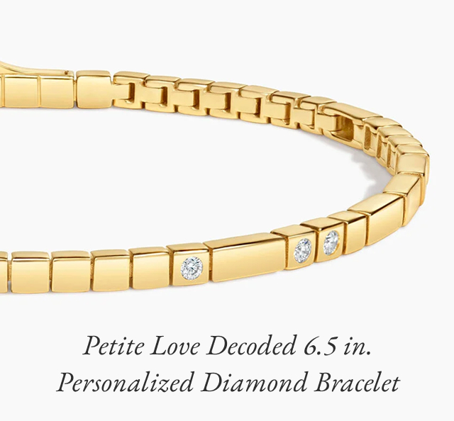 Petite Love Decoded 6.5 in. Personalized Diamond Bracelet
