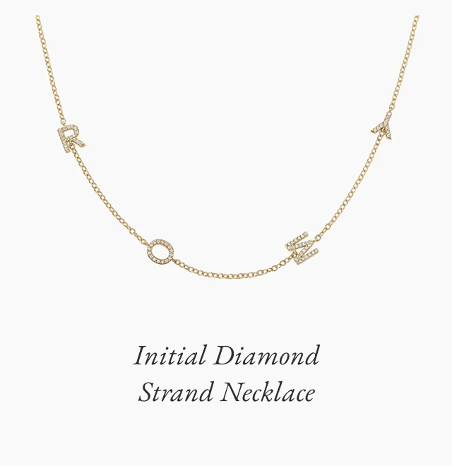 Initial Diamond Strand Necklace