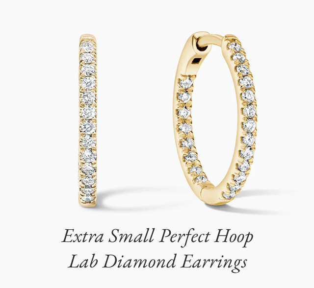 Extra Small Perfect Hoop Lab Diamond Earrings