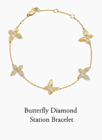 Butterfly Diamond Station Bracelet