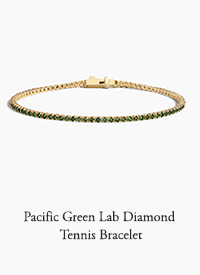 Pacific Green Lab Diamond Tennis Bracelet