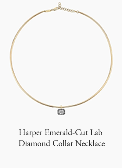 Harper Emerald-Cut Lab Diamond Collar Necklace