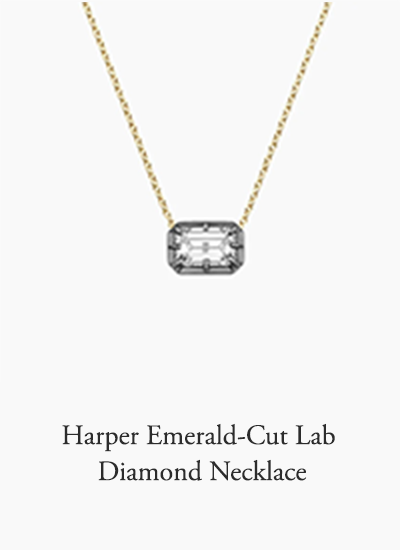Harper Emerald-Cut Lab Diamond Necklace