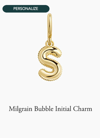 Milgrain Bubble Initial Charm
