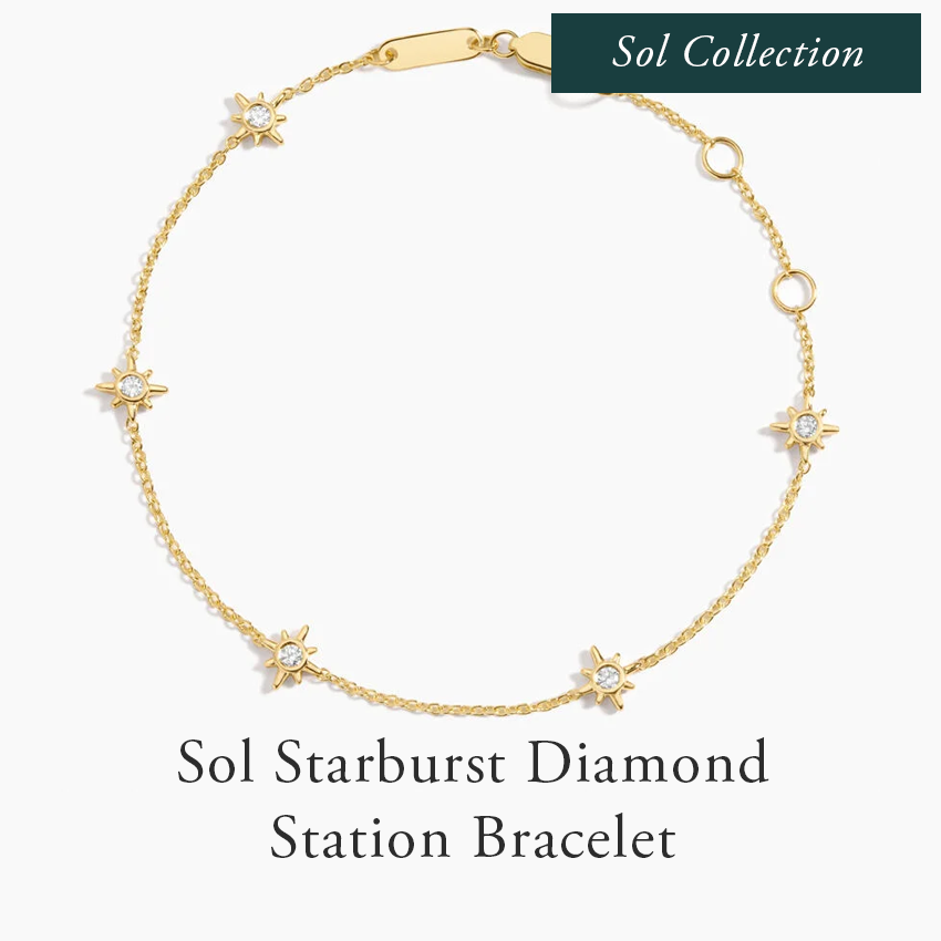 Sol Starburst Diamond Station Bracelet 