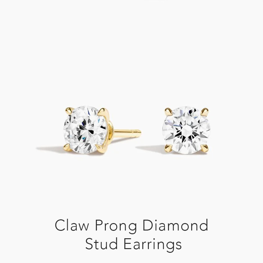 Claw Prong Diamond Stud Earrings