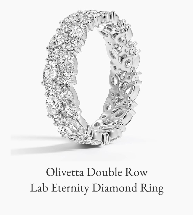 Olivetta Double Row Lab Eternity Diamond Ring