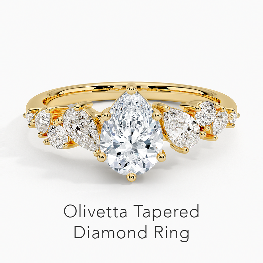 Olivetta Tapered Diamond Ring