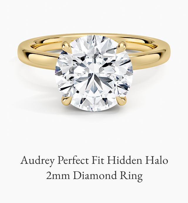 Audrey Perfect Fit Hidden Halo 2mm Diamond Ring
