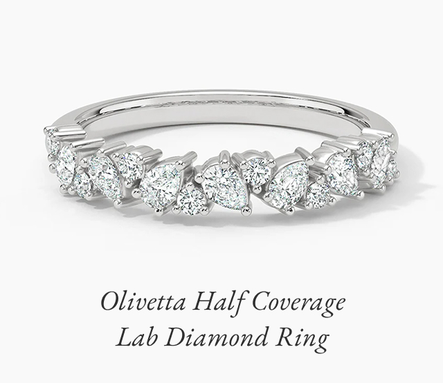 Olivetta Half Coverage Lab Diamond Ring