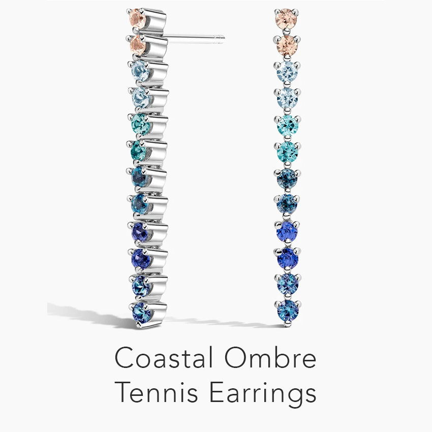 Coastal Ombre Tennis Earrings