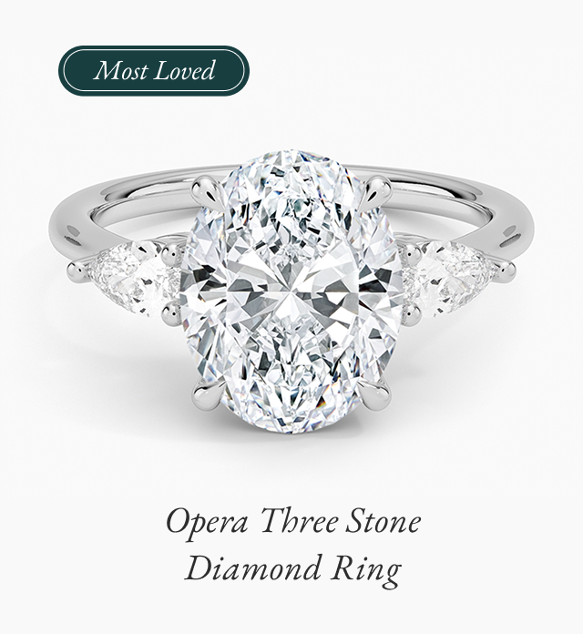 Opera Three Stone Diamond Ring