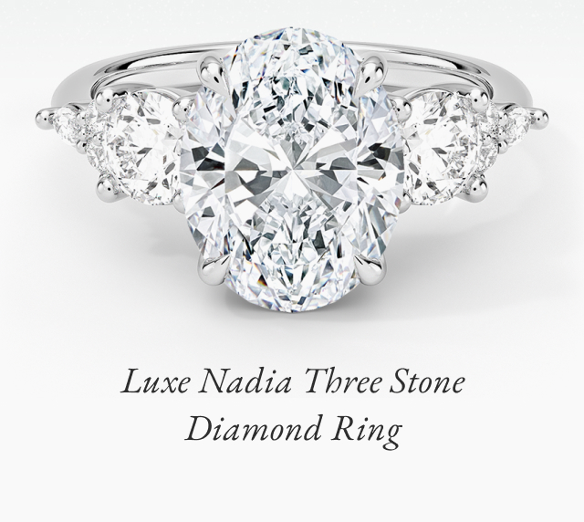 Luxe Nadia Three Stone Diamond Ring