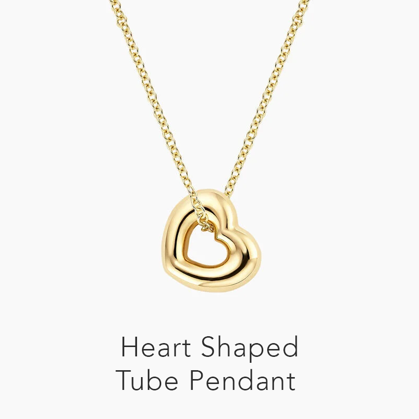 Heart Shaped Tube Pendant