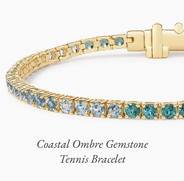Coastal Ombre Gemstone Tennis Bracelet 