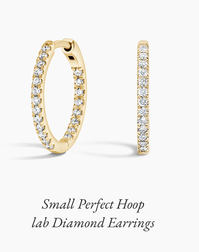Small Perfect Hoop Lab Diamond Earrings 