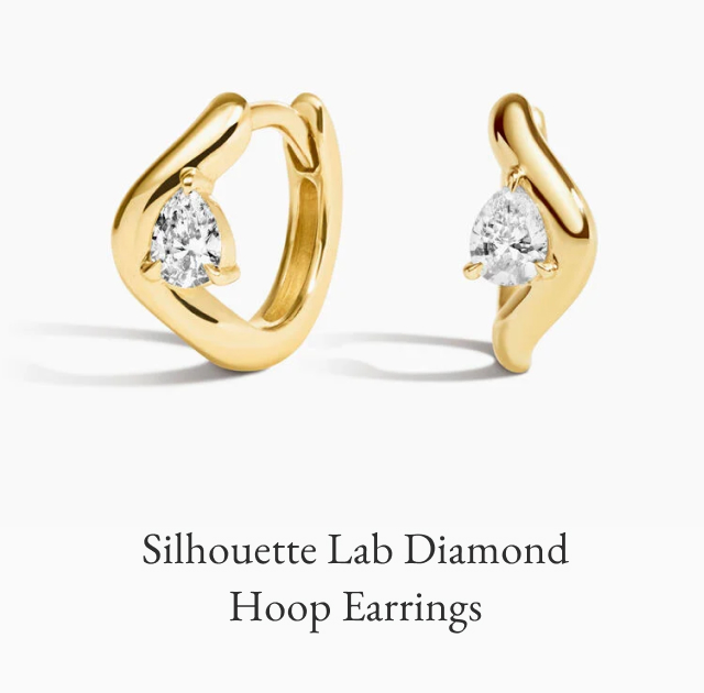 Silhouette Lab Diamond Hoop Earrings