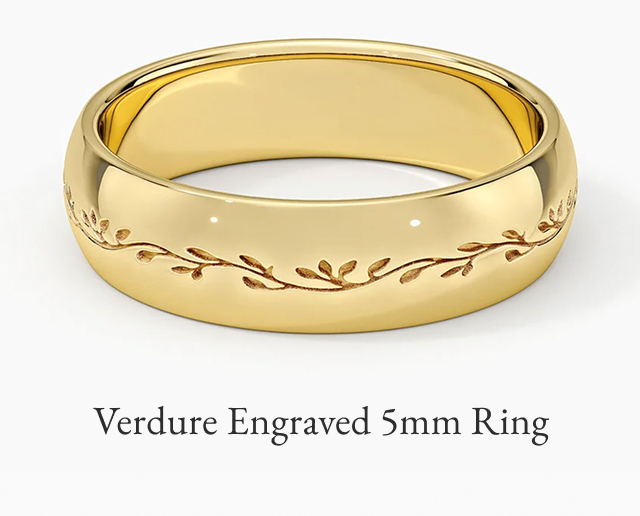 Verdure Engraved 5mm Ring