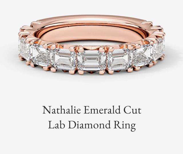 Nathalie Emerald Cut Lab Diamond Ring 