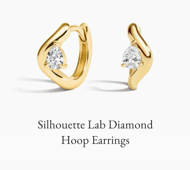 Silhouette Lab Diamond Hoop Earrings 