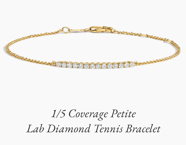 1/5 Coverage Petite Lab Diamond Tennis Bracelet