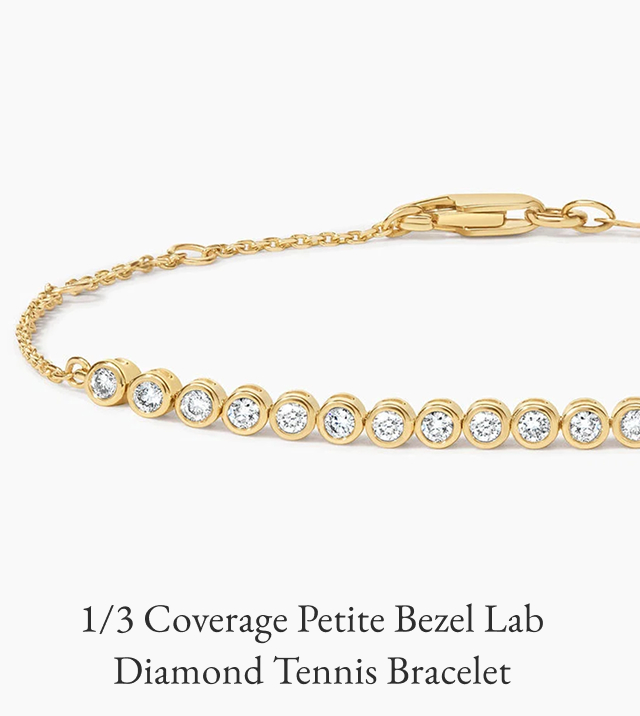 1/3 Coverage Petite Bezel Lab Diamond Tennis Bracelet