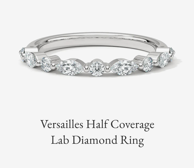 Versailles Half Coverage Lab Diamond Ring