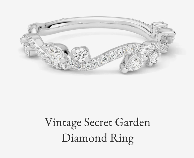 Vintage Secret Garden Diamond Ring 