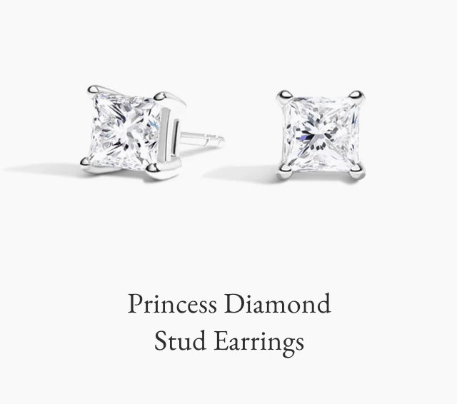 Princess Diamond Stud Earrings 