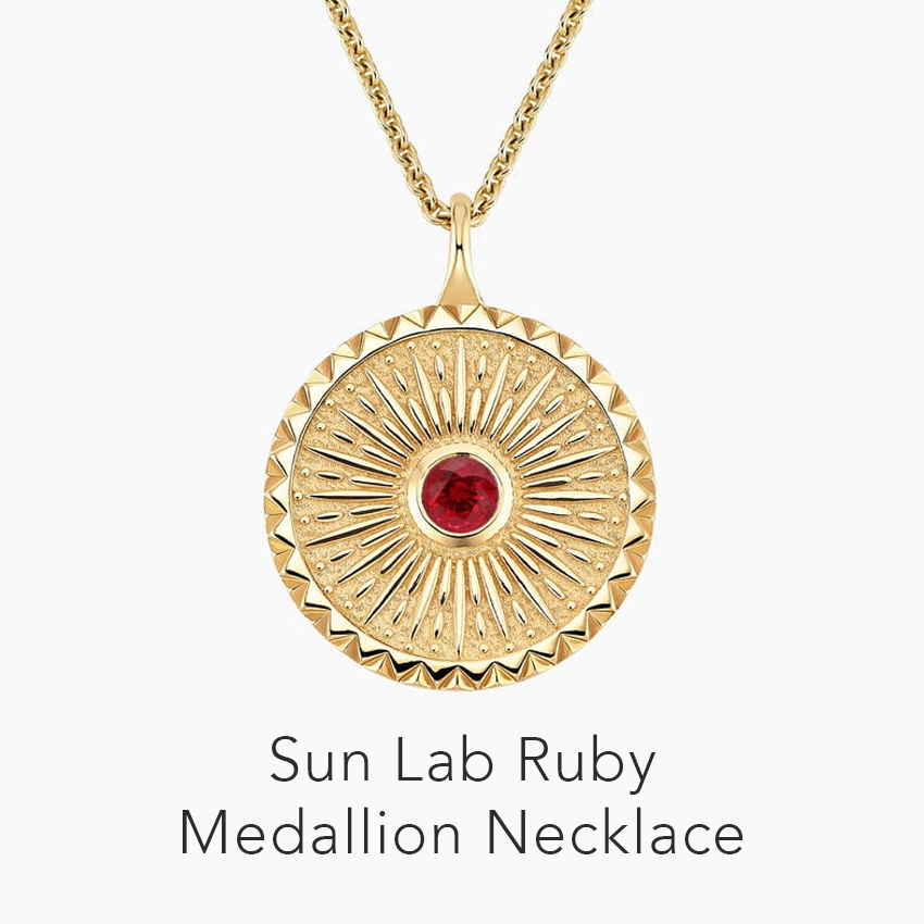 Sun Lab Ruby Medallion Necklace