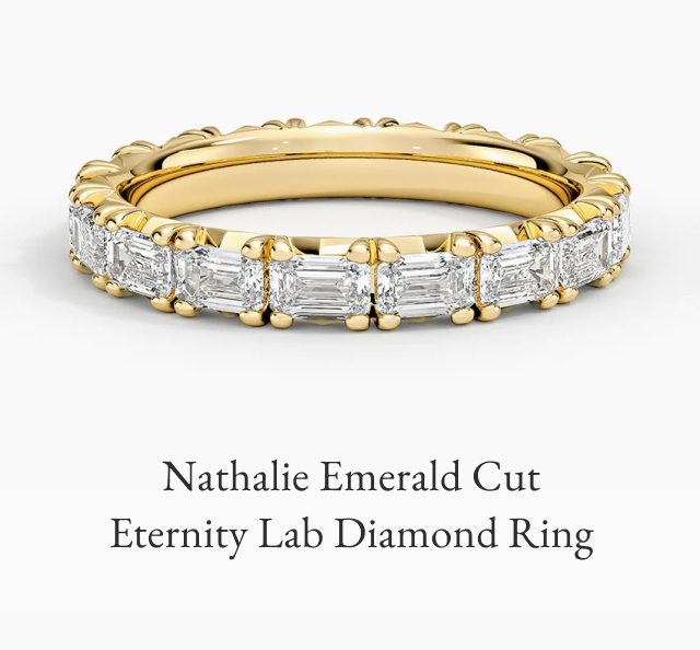 Nathalie Emerald Cut Eternity Lab Diamond Ring 