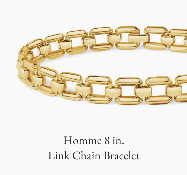 Homme 8 in. Link Chain Bracelet 