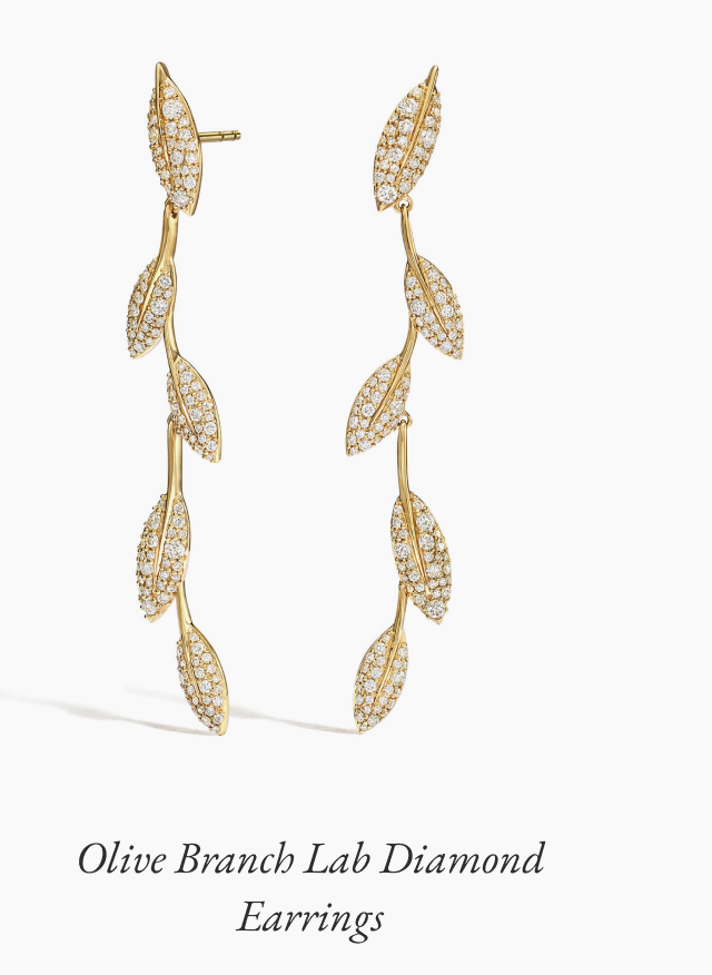 Olive Branch Lab Diamond Earrings