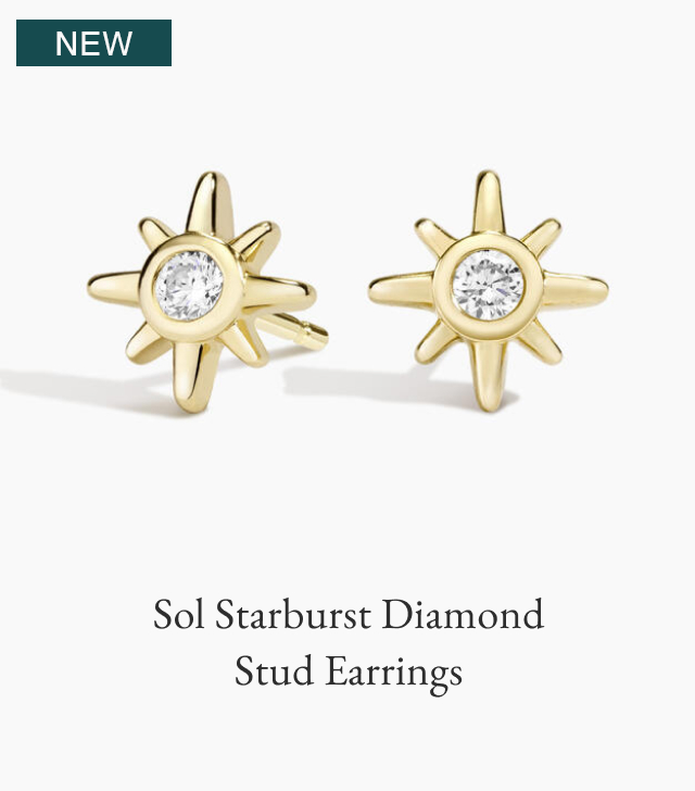 Sol Starburst Diamond Stud Earrings