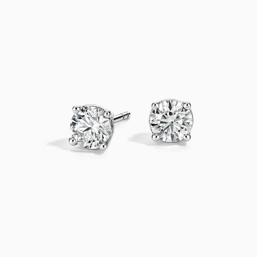 Perfect 4-Prong Lab Diamond Stud Earrings 