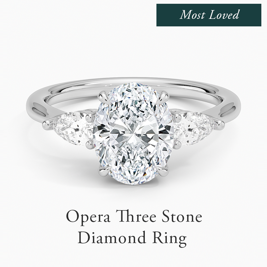 Opera Three Stone Diamond Ring