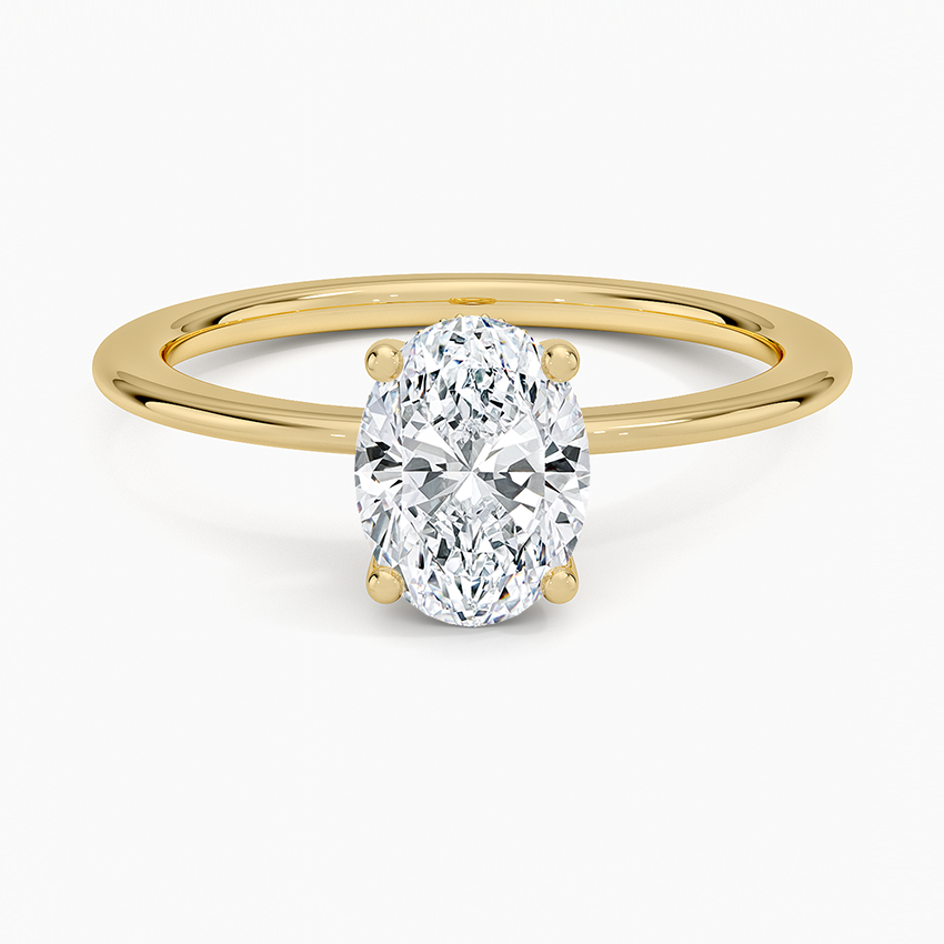 Aimee Solitaire Diamond Ring with Hidden Halo