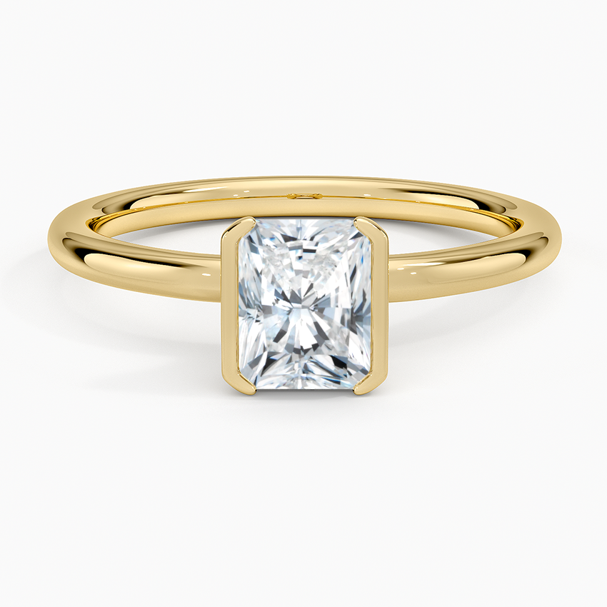 Annika Half Bezel Solitaire Engagement Ring