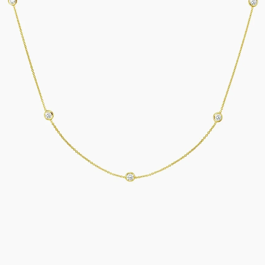 Bezel Strand 18 In. Diamond Necklace