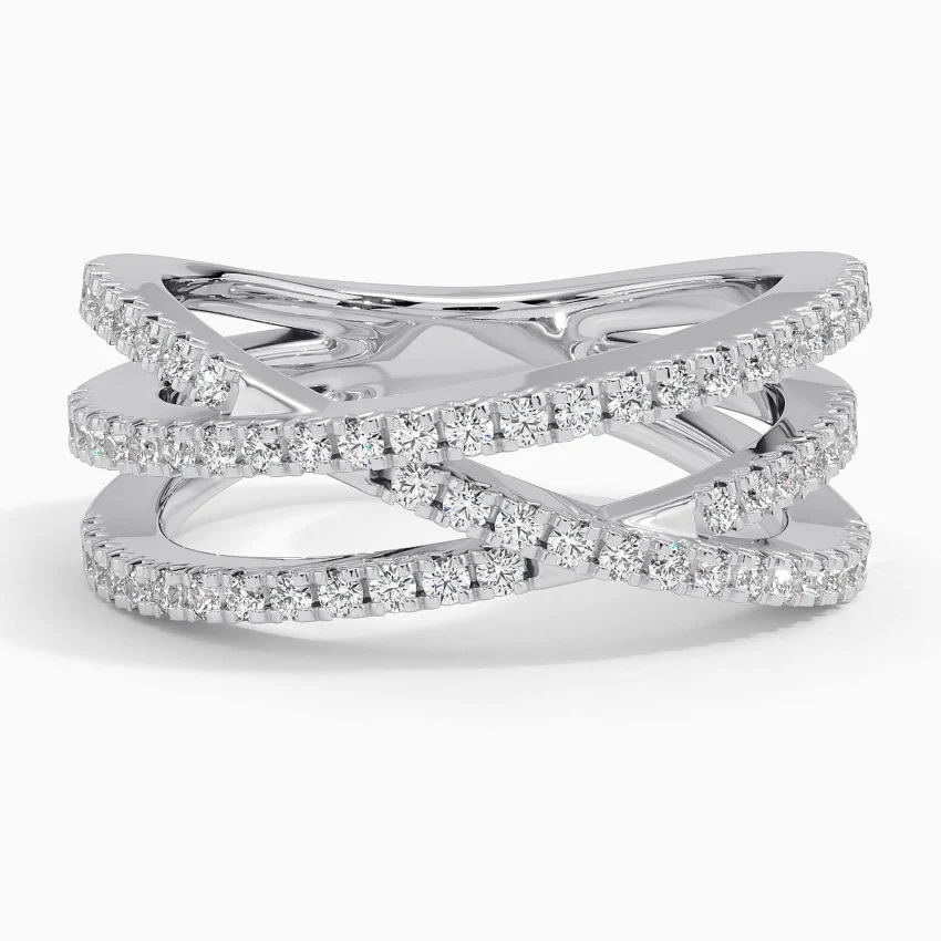 Entwined Bisou Diamond Ring