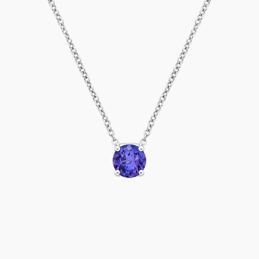 Floating Solitaire Tanzanite Pendant